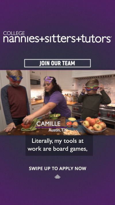  College Nannies recruitment campaign video thumbnail 