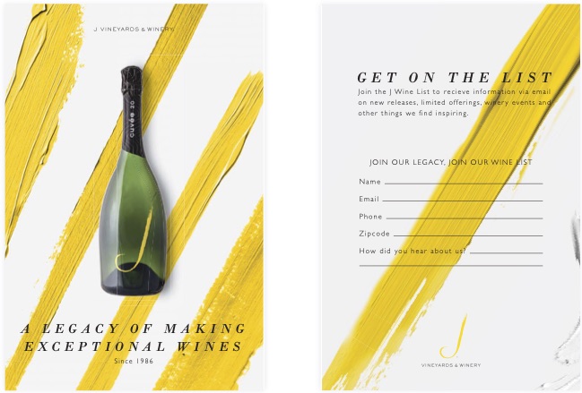  J Vineyards collateral materials 